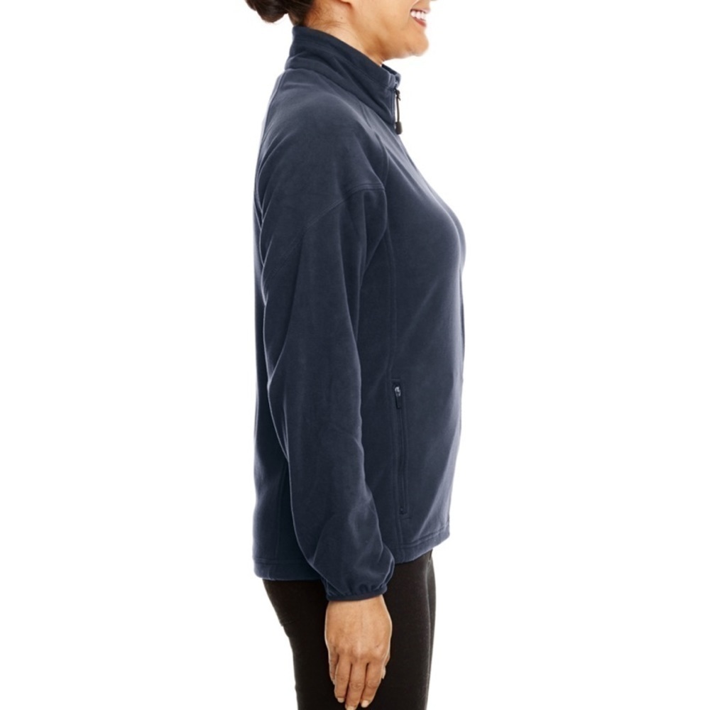 North END NWT Basic Navy Micro Fleece Full Zip Stretch Sweater Lightweight - Picture 3 of 16